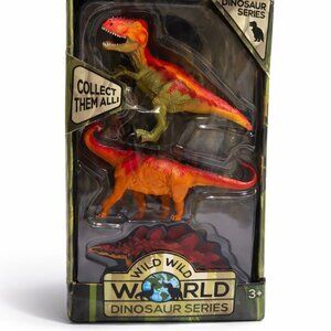 Wild Wild World Dinosaur Series 3 Set Toys Age 3+